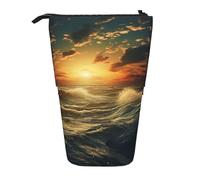 LKHVGY Estuche telescópico con estampado de vida oceánica, bonito estuche de papelería, soporte telescópico para lápices, para regalo de oficina y vacaciones, Ocean After Storm, Talla única, Estuche