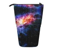 LKHVGY Galaxy in The Universe - Estuche telescópico para lápices, bolsa de papelería de pie, bonito organizador para maquillaje de oficina, Como se muestra en la imagen, Talla única, Estuche