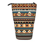 LKHVGY Native American - Estuche telescópico para lápices, estuche de papelería, organizador retráctil de pie, Patrón nativo americano, Talla única, Estuche telescópico