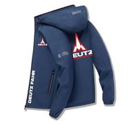 LKIDFIO Chaqueta de primavera hombre Para D-eu.T.Z, Bolsillos con cremallera, ideal para actividades al aire libre, viaje y vida cotidiana, máximo(Blue,3XL)