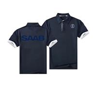 LKIDFIO Polos hombre Classic Swedish Car Enthusiast, Corta Deporte Ocio Secado Rápido Transpirable, Ideal para fitness y ropa informal, office(Dark Blue,3XL)