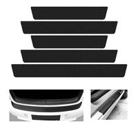 LKILFUWX 5 Piezas Protector Umbral Puerta Coche, para Peugeot Partner 2019-2024 contra Arañazos Pegatinas Protective de Umbral de Puerta Coche Decoración estribos