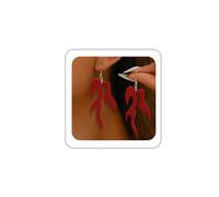 LKingel Pendientes de diablo de Halloween para mujer, aretes acrílicos góticos de llama roja, punk rock, hip hop, cosplay, Halloween, graduación, accesorios personalizados para mujer, estilo 2