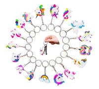 LKJAUOZ 17 Piezas Llavero de Dibujos Animados, Llaveros Niños, Juego de Llav-eros de Silicona, para Regalos de Fiesta, Regalos de Cumpleaños para Niñ-os