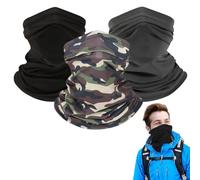 LKJAUOZ 3 Piezas Calentador de Cuello para Hombre & Mujer, Bufanda Multifuncional Invierno Neckwarmer, Polaina Térmica de Cuello de Babero Cálido Doble Esquí Para el Esquí al Aire Libre Moto