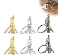 LKJAUOZ 6 Pièces Porte-clé Tour Eiffel Cadeaux Souvenir,Sac À Main Pour Les Filles Rétro Paris Porte-Clés Tour Porte-Clés,Mini TourStatue Petit Cadeau Pendentif