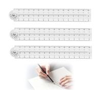 LKJAUOZ Regla plegable de plástico de 4 piezas, flexible y flexible, para estudiantes, papelería, niños, multifuncional, para oficina, aprendizaje escolar, dibujo, regla de dibujo infantil.