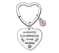 LKJHGF Llavero Personalizado de Mujer para Regalo de Cumpleaños con Forma de Corazón, Colgante con Grabado para Familia