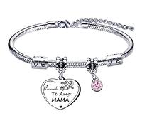 LKJHGF Pulsera Mamá Regalo Día de la Madre, Pulsera para Madre Original, Regalo Cumpleaños Mamá Personalizada, Pulsera Inspiradora Mujer, Idea Regalo Emocionante para Mamá
