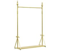 Lkjpo Percheros Burro Estante De Ropa De Oro Moderno con Estantes De Almacenamiento Riel para Ropa De Metal Resistente Perchero Independiente De Un Solo Riel para Dormitori(Size:120x40x177CM)