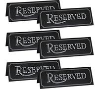LKJYBG Pack de 6 carteles de mesa reservados, para bodas, cumpleaños, reservas, restaurantes, negocios, oficina, reuniones, fiestas, 20 x 7 cm