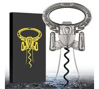 LKKCHER Ah So Abridor de Vino para Botellas Vintage, Abridor Botellas Vino Viejo, Abridor Botellas Cerveza, Extractor de Corcho de Dos Puntas, Sacacorchos de Amigos Camareros, Regalo Navidad Hombre