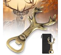 LKKCHER Regalos de asta de ciervo, regalos de cazadores para mujeres hombres, abrebotellas de cerveza, accesorios de caza, regalos Navidad para mujeres hombres, regalos personalizados