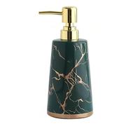 LKLNCXC Dispensadores de loción Dispensador de loción cerámica, jabón Manos, Recargable, champú, baño, Cocina, Verde, Botella lavavajillas 450 ml/15 oz(Grn)