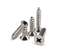 LKLNCXC Pernos de Acero Inoxidable 10/50 Uds M2 .5 M3 M4 M5 M6 316 A4-80 Acero Inoxidable GB846 Phillips Cabeza avellanada Plana Tornillo autorroscante for Madera(10pcs M4.2x13mm)