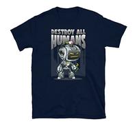 LKMGFD Destroy All Humans Angry Robots Futuristic Aliens Short-Sleeve Unisex T-Shirt(Medium)