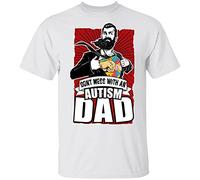 LKMGFD Don’t Mess with an Autism Dad Tshirts Camisetas y Tops, T-Tshirts Camisetas y Tops(Large)