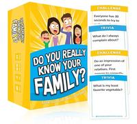 LKNBIF Do You Really Know Your Family - Juego de 3 a 8 jugadores, divertido juego de fiesta para adultos, un divertido juego familiar lleno de iniciadores de conversación y desafíos - Ideal para