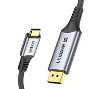 LKNNER - Cable USB C a DisplayPort 1.4 8K @60Hz [10FT/3M] 4K @240Hz Unidireccional Thunderbolt 5/4/3 a DisplayPort Cable 32.4Gbps Compatible con iPhone 16, iPad, Mac mini, Galaxy