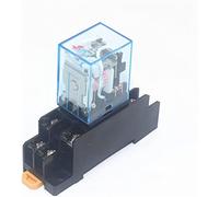 LKPEHTAGN Relé 1set MY2P HH52P MY2NJ Bobina de relé General DPDT Mini Interruptor electromagnético con Base Enchufe LED AC 110V 220V DC12V 24V
