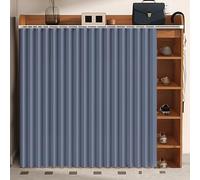 LKPMGOA Cortina Cocina, Cortinas de Armario Cortas Antipolvo, Cortina Armario sin Taladros, Que Brindan Privacidad y Son Ideales para Estantes Abiertos(Blue,100x100cm/39x39in)