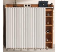 LKPMGOA Cortina Cocina, Cortinas de Armario Cortas Antipolvo, Cortina Armario sin Taladros, Que Brindan Privacidad y Son Ideales para Estantes Abiertos(Beige,100x60cm/39x24in)