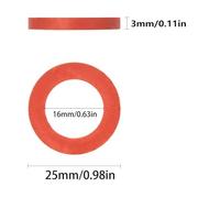 Lkq-Arandela planas Garden Hose Washer Heavy Duty Red Rubber Washer Fit All Standard 3/4" Garden Hose Fittings, 40 Pcs, Firme y duradero