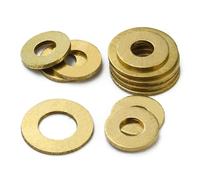Lkq-Arandela planas M2 M2.5 M3 M4 M5 M6 M8 M10 M12 M14 M16 M18 M20 M22 Solid Brass Flat Washer Gasket Copper Metal Meson Pad Spacer, Firme y duradero(M5 x 12 x 1 (50pcs))
