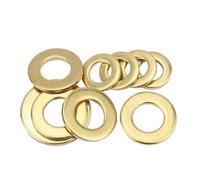 Lkq-Arandela planas M2 M2.5 M3 M4 M5 M6 M8 M10 M12 M14 M16 M18 M20 Solid Brass Copper Flat Washer Plain Gasket, Firme y duradero(50pcs M4x9x0.8mm)