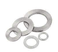 Lkq-Arandela planas M3-M22 Self-Lock Washers Wedge Stainless Steel Dacromet Dual Stack Loose-proof Washer Shock-proof, Firme y duradero(Dacromet Treated,M6 x20pairs)