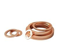 Lkq-Arandela planas M3 M4 M5 M6 M8 M10 M12 M14 M16 M18 M20 M22 M24 M27 M30 DIN7603 Boat Red Brass Copper Crush Sealing Washer Flat Seal Ring Gasket Firme y duradero(M3x5x1 (50pcs))