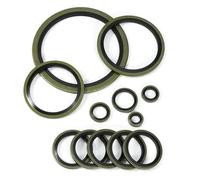 Lkq-Arandela planas M5-M60 Bonded Sealing Ring Kit Metal Plumbing Gasket Oil Resistant High Temperature Combined Seal Washer, Firme y duradero(M24,50pcs)