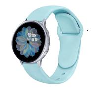 LKQASD Correa de 20/22 mm Compatible con Galaxy Watch 4 Classic 46/42 mm 40/44 mm Gear S3 Pulsera de silicona Active 2 Compatible con la banda GT 2/2e/pro (Color : Emerald-green-3, Size : 20mm Strap