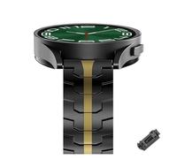 LKQASD Correa de lujo de color titanio Compatible con Galaxy Watch 6 46mm 4/5 classic 40 44mm 45mm pulsera/correa ultimate GT3 4 pro(Color:Black gold,Size:22mm)