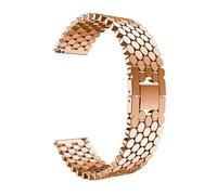 LKQASD Correa de metal de acero inoxidable de 22 mm compatible con Galaxy 46 mm Gear S3 Classic Band Watch 3 45 mm/correa de eslabones de pulsera de reloj(Color:Rose gold)
