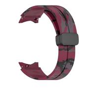 LKQASD Correa de reloj con estampado de flores compatible con Galaxy Watch 5Pro 45 mm 4/5/6/7 40 mm 44 mm Correa de pulsera magnética Watch 4/6 Classic 42 46 mm 43 mm(Wind Red,4 6 Classic 46or47mm)