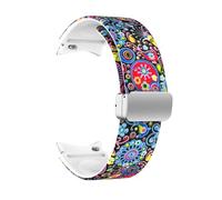 LKQASD Correa de reloj con estampado de flores compatible con Galaxy Watch 5Pro 45 mm 4/5/6/7 40 mm 44 mm Correa de pulsera magnética Watch 4/6 Classic 42 46 mm 43 mm(Jellyfish,4 6 Classic 42or43mm)