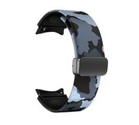 LKQASD Correa de reloj con estampado de flores compatible con Galaxy Watch 5Pro 45 mm 4/5/6/7 40 mm 44 mm Correa de pulsera magnética Watch 4/6 Classic 42 46 mm 43 mm(Black Grey,4 6 Classic 42or43mm)