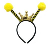 LKQBBSZ Diadema de abeja con corona, antenas y orejas, corona dorada, accesorios de cosplay para mujer, fiesta de Halloween para adultos