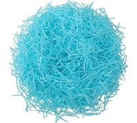 LKQBBSZ Papel de corte arrugado multicolor de Pascua, 5 colores, hierba de Pascua, reciclable, para cesta de regalo de Pascua, suministros de decoración de fiesta de Pascua (azul)