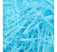 LKQBBSZ Paquete de pasto de rafia de Pascua, papel reciclable para relleno de cesta de Pascua, relleno creativo de huevos de decoración, envoltura de regalo (azul)