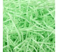 LKQBBSZ Paquete de pasto de rafia de Pascua, papel reciclable para relleno de cesta de Pascua, relleno creativo de huevos de decoración, envoltura de regalo (verde)