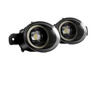 LKRGBXA Antiniebla Delantero Para Clio 2/II Hatchback Van 1998-2004 Lente LED Coche DRL Lámpara Circulación Diurna Antiniebla 2 X Conjunto Luces Ojo Ángel(Yellow and Yellow)