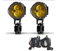 LKRGBXA Faro De Motocicleta Antiniebla LED Auxiliar Universal Motocicleta Para R1200GS F800GS Para MT07 Para MT09 CRF1000L Africa Twin(Yellow 1set)