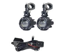 LKRGBXA Faro De Motocicleta Faro LED Motocicleta Proyector Antiniebla Auxiliares 100 W Intermitente Doble Color Interruptor(White White B)