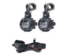 LKRGBXA Faro De Motocicleta Faro LED Motocicleta Proyector Antiniebla Auxiliares 100 W Intermitente Doble Color Interruptor(White Yellow B)