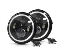 LKRGBXA Faros Delanteros 2 Piezas Para Kenworth T-2000 1998-2003 2004 2005 2006 2007 2008 2009 2010 H4 12V 24V Faro LED Coche De 7 Pulgadas DRL H4 Hi-Lo Con Halo Angel Eyes Faro Faro Principale Fari