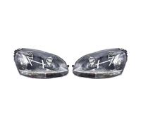 LKRGBXA Faros Delanteros Conjunto Lentes Faros Halógenos Delanteros Automóvil Para VW Para Golf 5 MK5 Para GTI Para Jetta 2005-2009 Iluminación 1K6941040B Faro Principale Fari(9 Lines 1 Pair black)