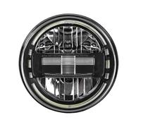 LKRGBXA Faros Delanteros Faros Delanteros LED H4 DRL Redondos 7 Pulgadas Faros Punto Para Land Para Rover 90/110 Para Defender 200 300 TDI Faro Principale Fari(1pcs Black A)