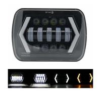 LKRGBXA Faros Delanteros Faros Delanteros LED Impermeables 7 X 6 Y 5 X 7 Con Luces Altas Y Bajas DRL Para Dodge Para Ramcharger Para Ram Para Pickup W250 Para Furgoneta Faro Principale Fari(PC 1)